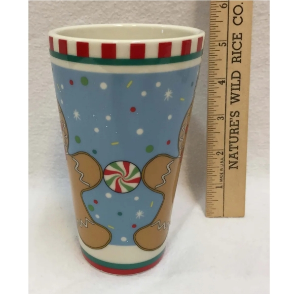 2 Gingerbread Mugs New Celebrating Home Stoneware Microwave Dishwasher Safe - Picture 4 of 9